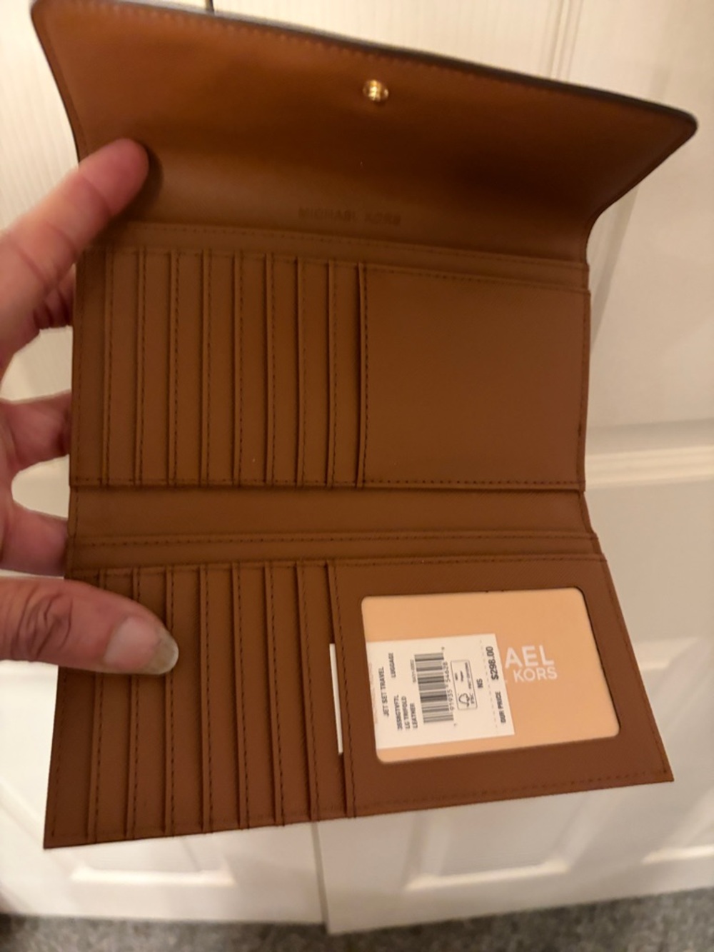 Michael Kors Tan Leather Clutch Wallet - Picture 3 of 3